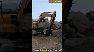 Hyundai Excavator Lifting Heavy Stone #Shorts