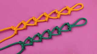 How to tie easy knot pattern / Paracord pattern / Macrame / Paracord bracelet / macrame bracelet #4