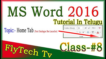 MS Word 2016 Tutorial In Telugu Part 8 | Word 2016 Tutorial In Telugu | Home Tab In Word 2016 Telugu