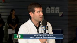 EXCLUSIVE INTERVIEW: Brad Stevens on Jrue Holiday trade | 2023 Boston Celtics Media Day