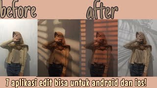 7 aplikasi edit aesthetic + tutorial (android & ios) ✨ efek golden hour / sun blinds, 3d effects etc screenshot 1