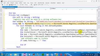How to get list of all installed software or application on your machine in VB NET 2012 screenshot 4