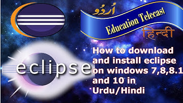 How to download and install eclipse on windows 7, 8,8.1 and 10 32 and 64 bit In Urdu/Hindi
