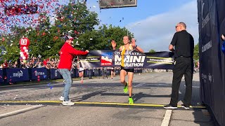 Anna Rohrer is the women's winner of the 2024 OneAmerica 500 Festival Mini-Marathon