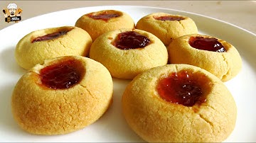 JAM FILLED BUTTER COOKIES EASY RECIPE
