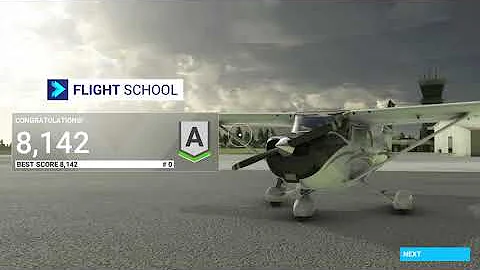 MS FS2020 Xbox Flight Training IFR Navigation VOR Basics Score 8,142