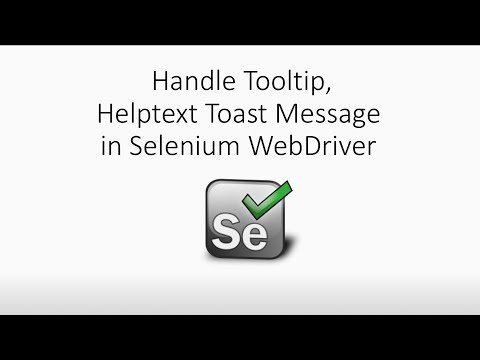 How To Capture and Validate Tooltip in Selenium WebDriver