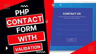 Contact Form in PHP with Validation & Email Sending | Simply detailed