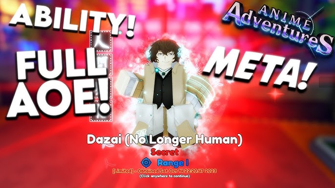 How To Get New Secret Limited Dazai In Anime Adventures Update 17.5! 