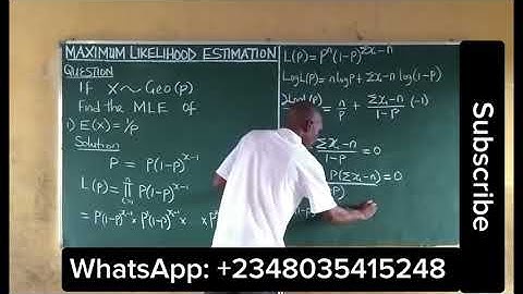 Maximum Likelihood Estimation for the Geometric Distribution @content-academy