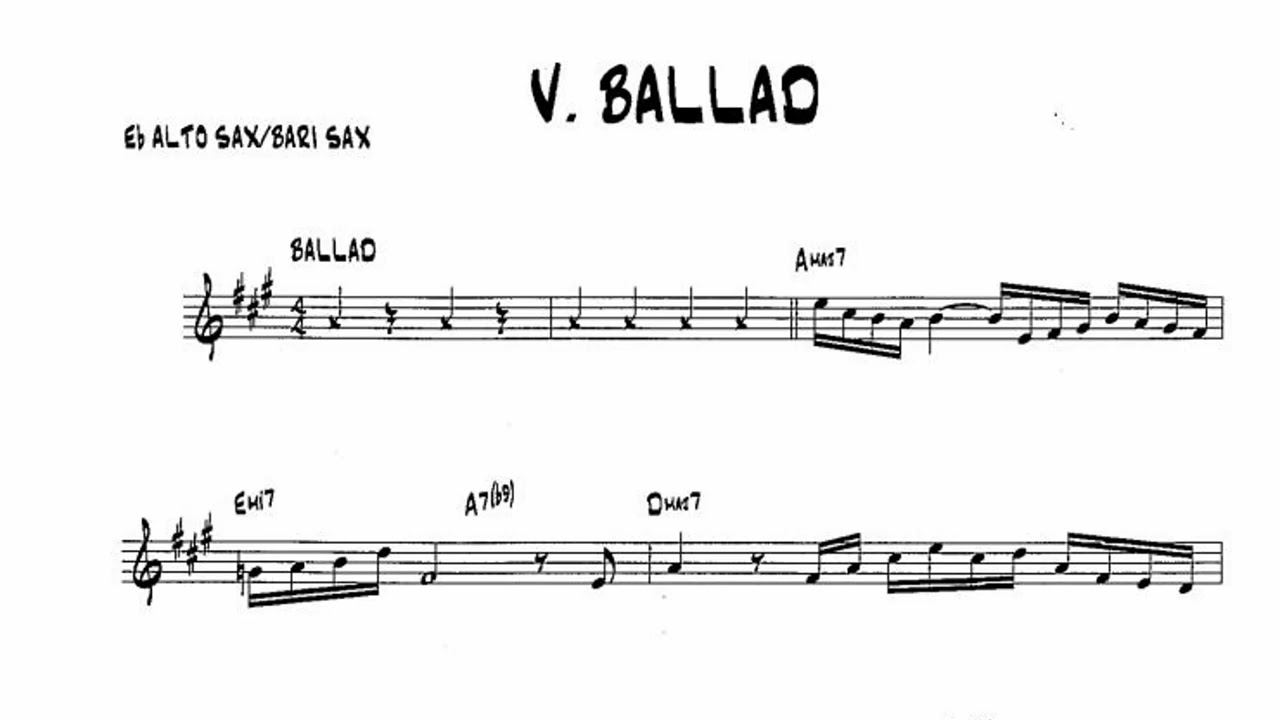 BACKING TRACK - 5. BALLAD - Bob Mintzer 15 Easy etude - Bob Mintzer for Eb. Saxophone