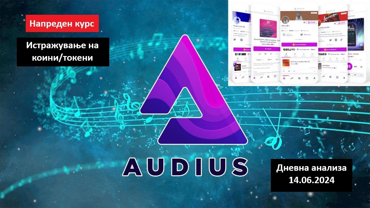 Истражување на Коини/Токени - Audius AUDIO 15.06.2024 - YouTube