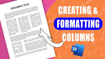 Kolommen maken en opmaken in MS Word