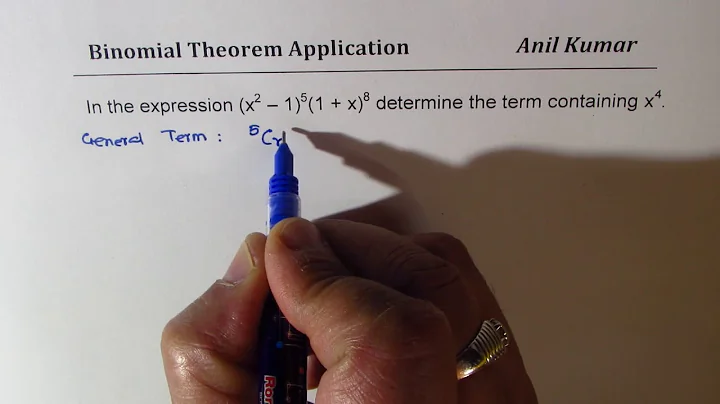 Find general expression of term with power 4 in Binomial Product Coefficients