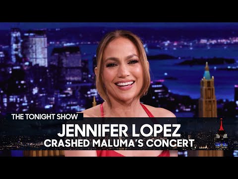 Jennifer Lopez Crashed Malumas Concert For A Marry Me Scene | The Tonight Show