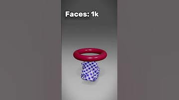 Cloth Simulation Faces 1 to 66k #animation #clothsimulation #blender #asrm #asmr
