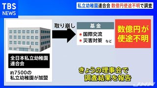 「全日本私立幼稚園連合会」数億円が使途不明 きょう内部調査報告へ