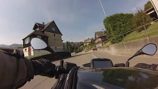 Herbstliche Motorradfahrt, durchs Toggenburg/Schweiz, Teil 2, Aprilia Shiver 900