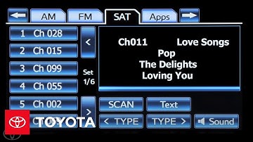 How-To: Use SiriusXM - HDD Premium Navigation with Entune™ | Toyota