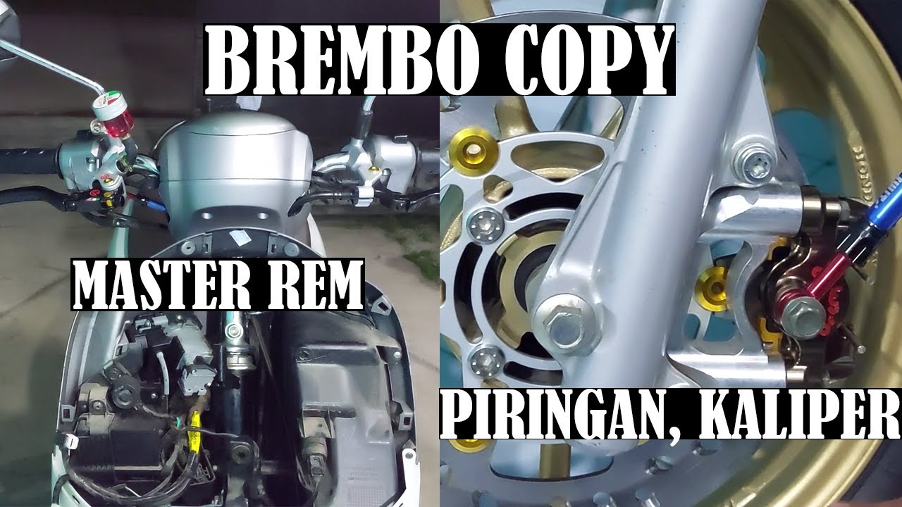 PASANG MASTER REM, KALIPER, PIRINGAN BREMBO DI MOTOR SCOOPY || NAMBAH KEREN PENAMPILAN NYA