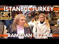 Ramadan bazaar istanbul turkey 2024 around grand bazaarfake marketeminonusirkeci4k walking tour