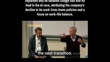 Former Google CEO Eric Schmidt explains why Google lost its edge in AI race.