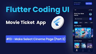 Flutter Coding UI Speed code 2022 - Movie Ticket App - 13 - Make Select Cinema Page (Part 3)