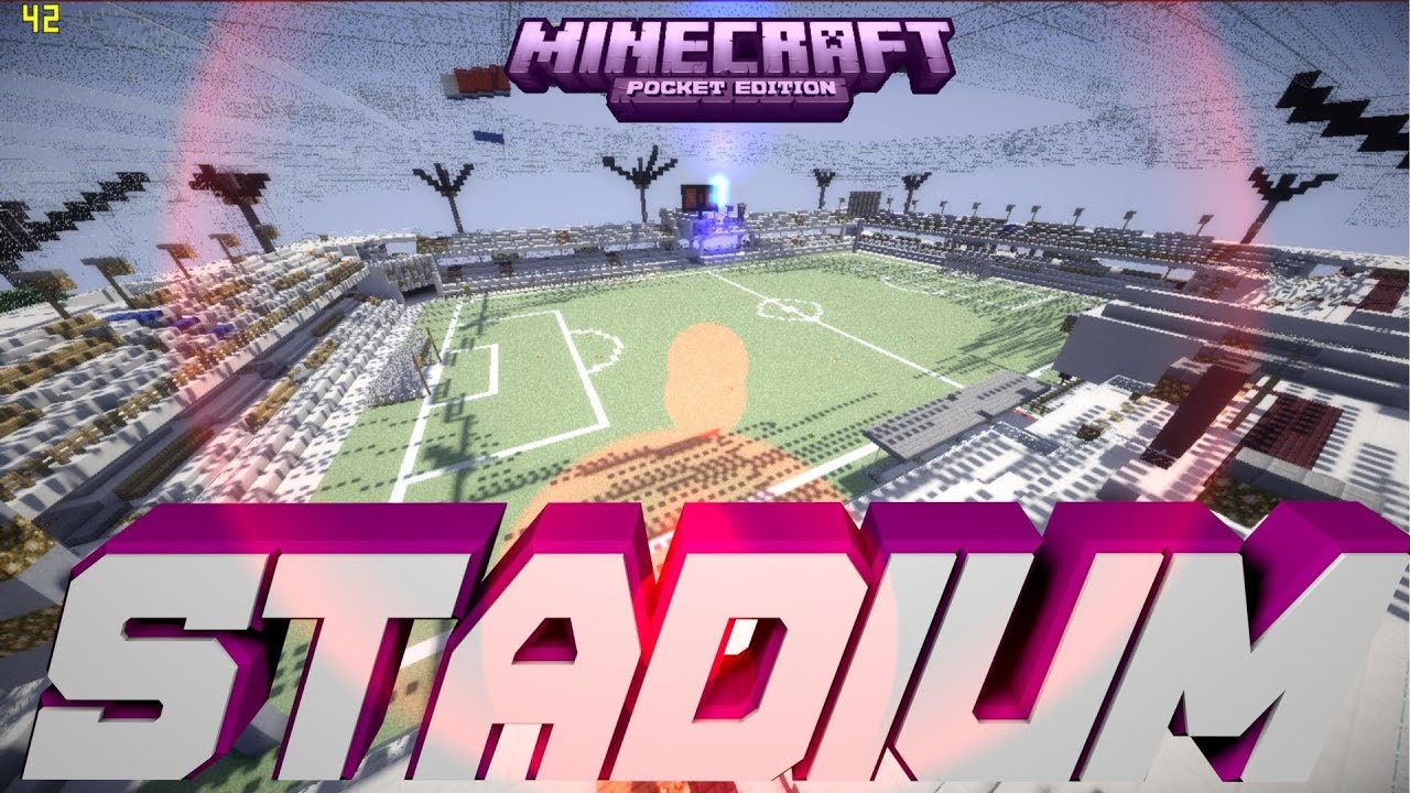 Football Stadium map for Minecraft Pocket Edition minecraft pe stadium download