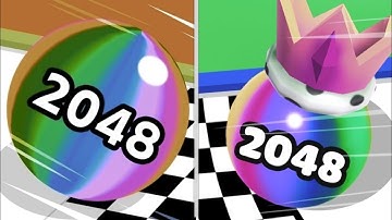 Ball Run 2048 🏀vs Ball Merge 2048 gameplay Colour Run walkthrough , iOS Android New Update  : 1249