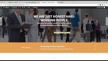 Responsive Free WordPress Theme Enlighten - How to Set Static Homepage | WordPress Tutorial