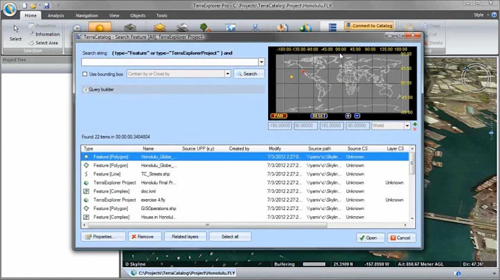 Using Skyline TerraCatalog