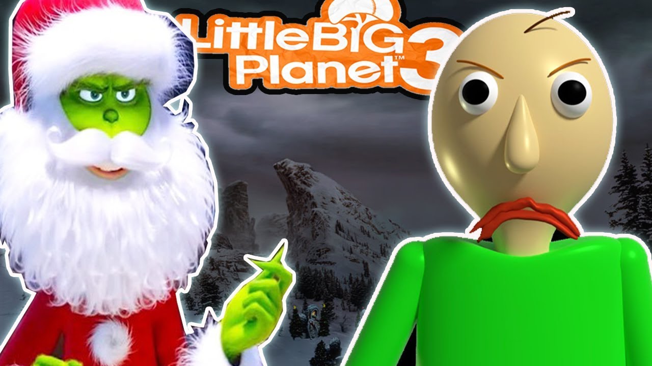 Littlebigplanet3 The Grinch And Baldi By Captain Tate - baldi teams up with the grinch and ruins christmas the weird side of roblox the grinch obby