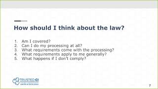 Trusted CI webinar: The EU General Data Protection Regulation (GDPR)