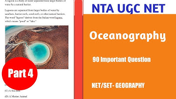 Oceanography 90 Important Questions | Part 4 46-60 | UGC NET | Netset Corner by Md Abdus Salam