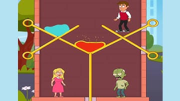 Rescue Daddy New Gameplay Level 1-17 Puzzle - Pull The Pin Mobile Game