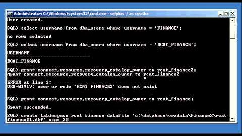Oracle DBA Justin - How to create an RMAN recovery catalog for an Oracle database # 1 of 2