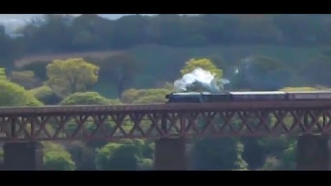 The Flying Scotsman Crosses The Forth Bridge