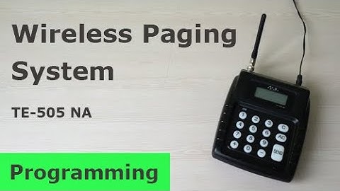 【Programming】Wireless Paging System【TE-505】【Gold Apollo 金阿波羅】