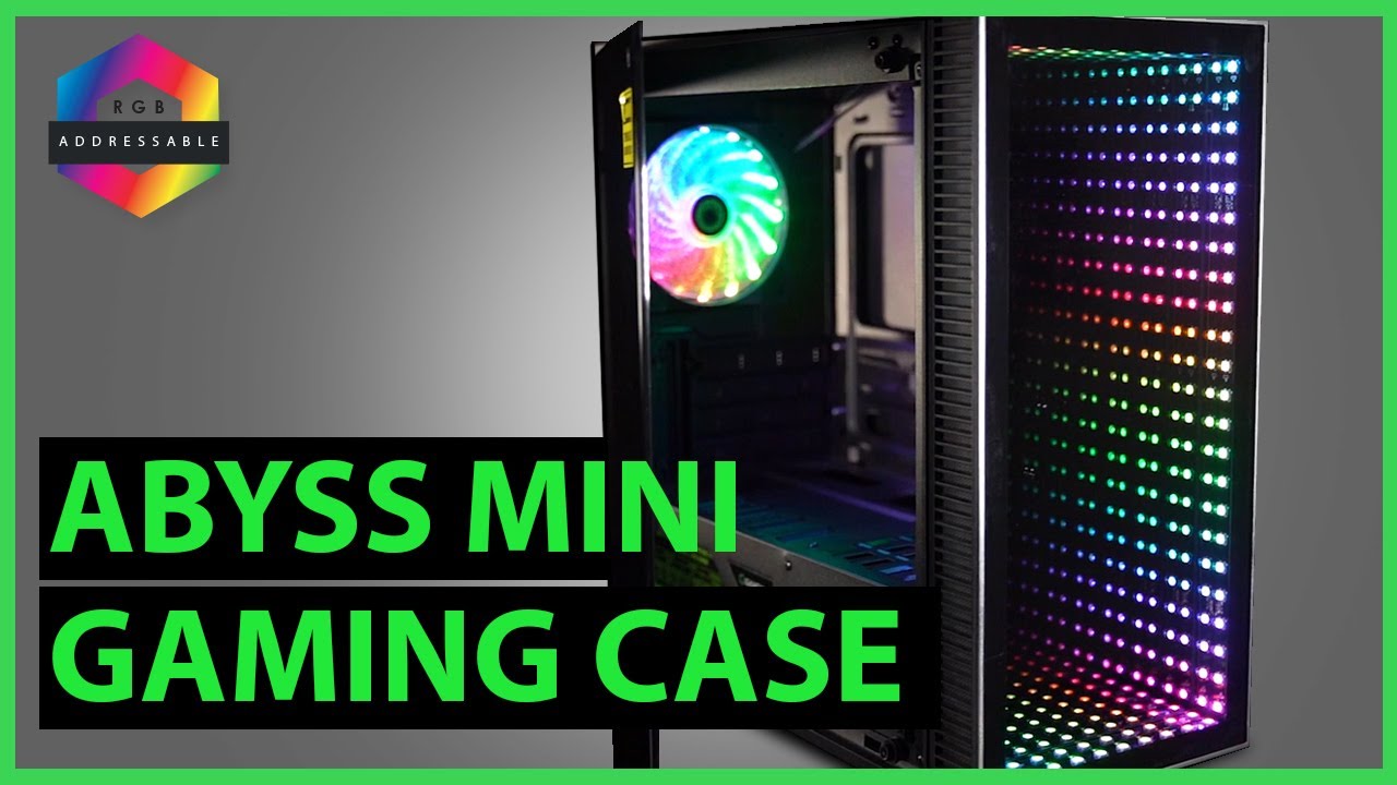 Gamemax Mini Abyss USB3.0 Micro ATX Tower Tempered Glass Gaming Computer  Case w/ 1 x 120mm ARGB LED Fan x Rear (Pre-Installed) 