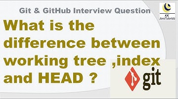 What is the difference between working tree ,index and  HEAD ? || Git and GitHub Interview question