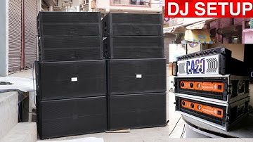 4 Bass 4 Line Array DJ SETUP With DJ Amplifier,Mixer,Crossover