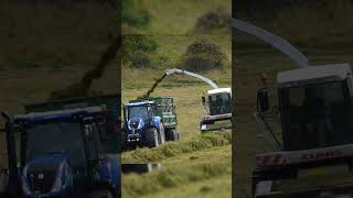 Haylage in the hills New Holland T7.290 & Claas Jaguar 870