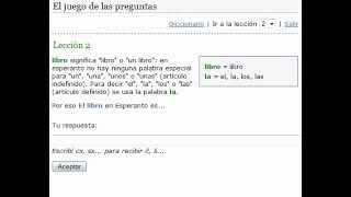 Lección 2 del Juego de las preguntas – Aprende ESPERANTO rápidamente