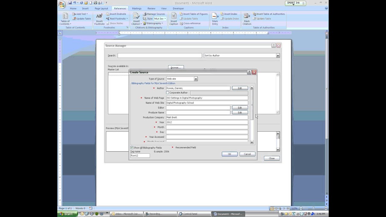 How To Create An MLA Works Cited Page In Word includes In text