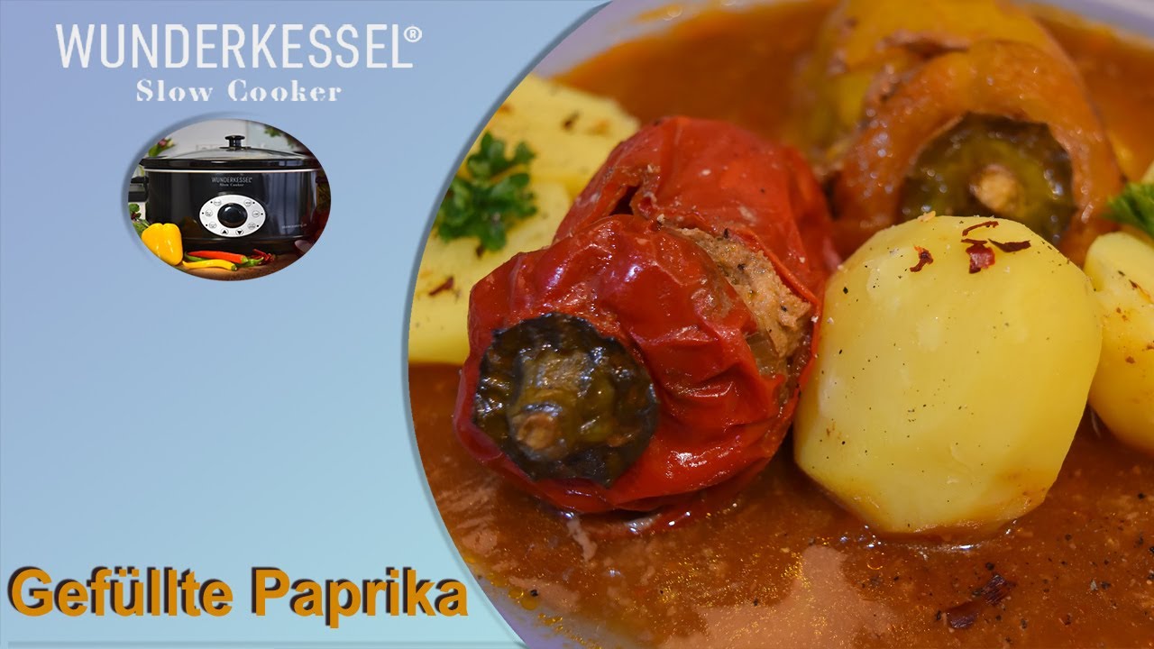 Gefullte Paprikaschoten Rezepte Aus Dem Wunderkessel Slow Cooker Youtube 