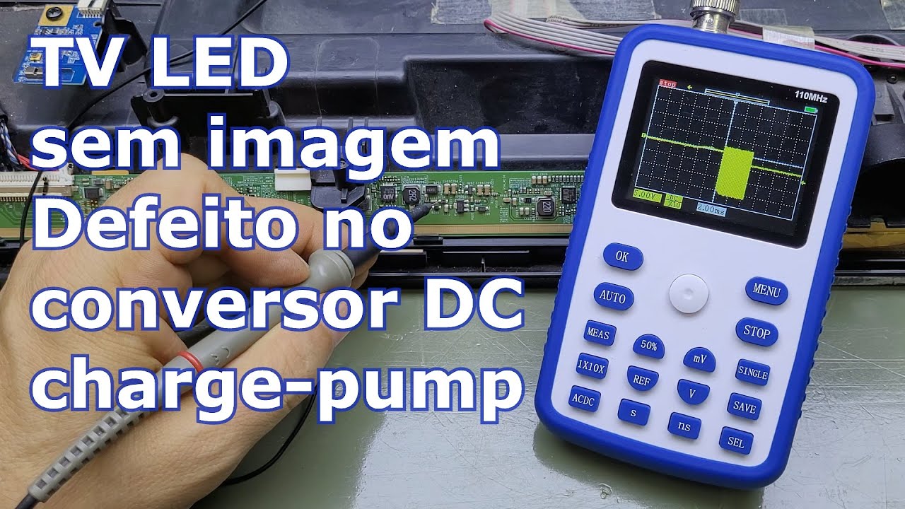 TV LED sem imagem - Defeito no conversor DC-DC charge pump