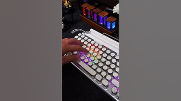 White Typewriter-Style Wireless Tablet Keyboard #mechanicalkeyboard #christmas #customkeyboard