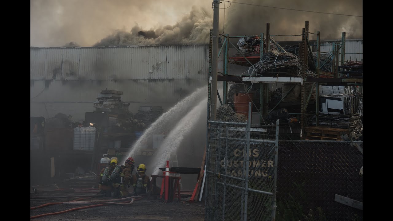 Fire causes heavy damage at scrap metal shop