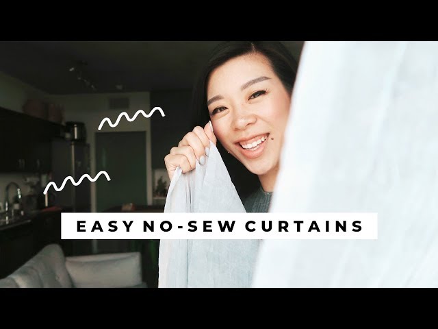 The Easiest (No Sew) Way to Hem Curtains 