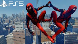 Spider-Man Miles Morales - Crimson Cowl Suit Free Roam Gameplay (Performance RT Mode 60FPS)